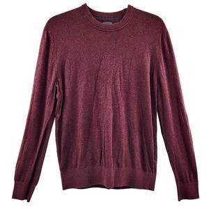 GAP Burgundy 100% Cotton Long-Sleeve Crewneck Thick Knit Sweater Men's Size M